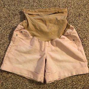 Blush Pink Maternity Shorts